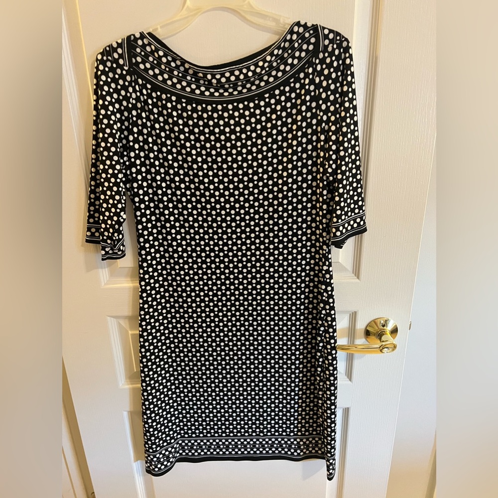 Black and white polka dot dress - Max Studio - size large